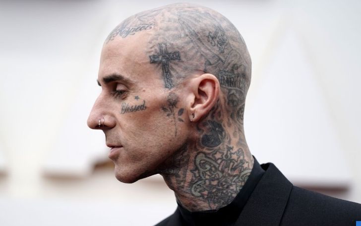 Travis Barker is a famous Blink-182 drummer.